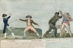 General Charles Lameth (1757-1832) and Charles Eugene de La Croix (1727-1800) Marquis de Castries. Two Citizens with Different Opinions